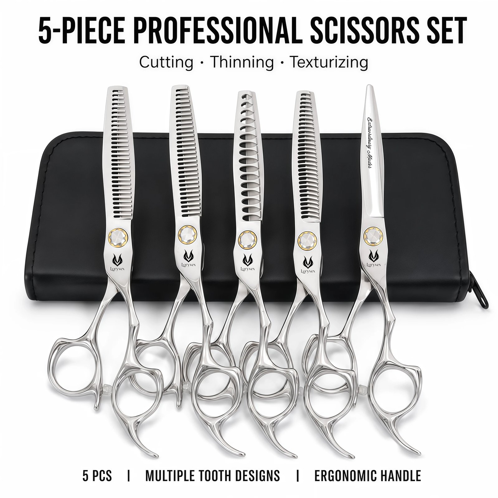 5-Piece Professional Scissors Set