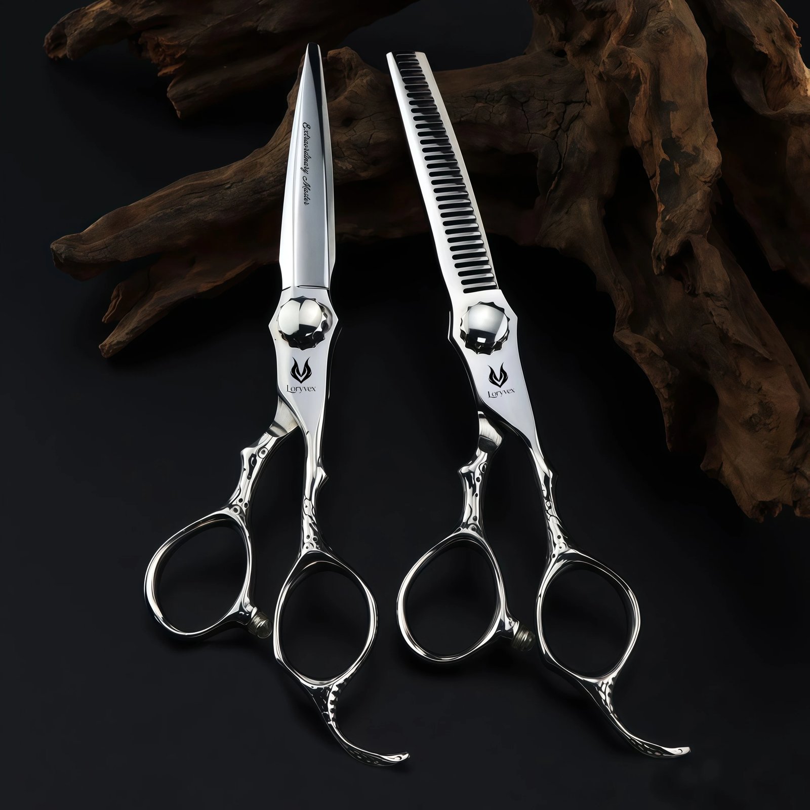 Premium Wood Scene Scissors Set