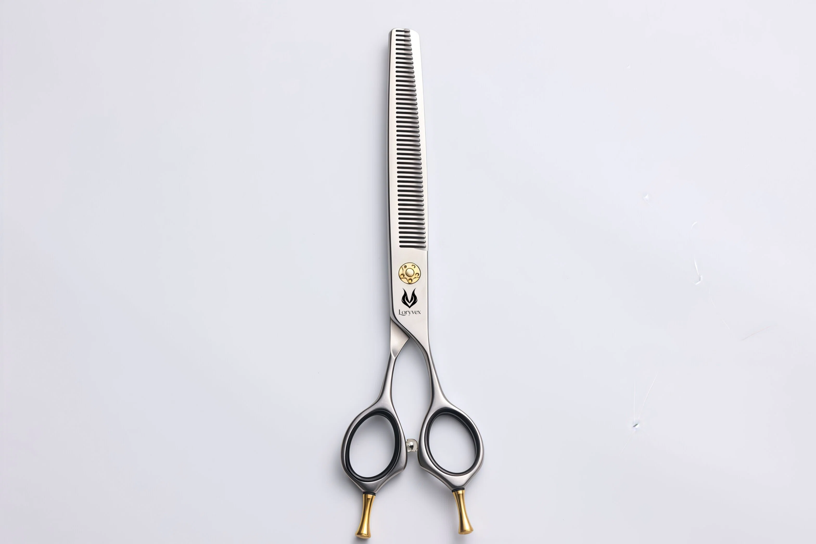 Loryvex 7-inch 440C fine-tooth pet grooming scissors