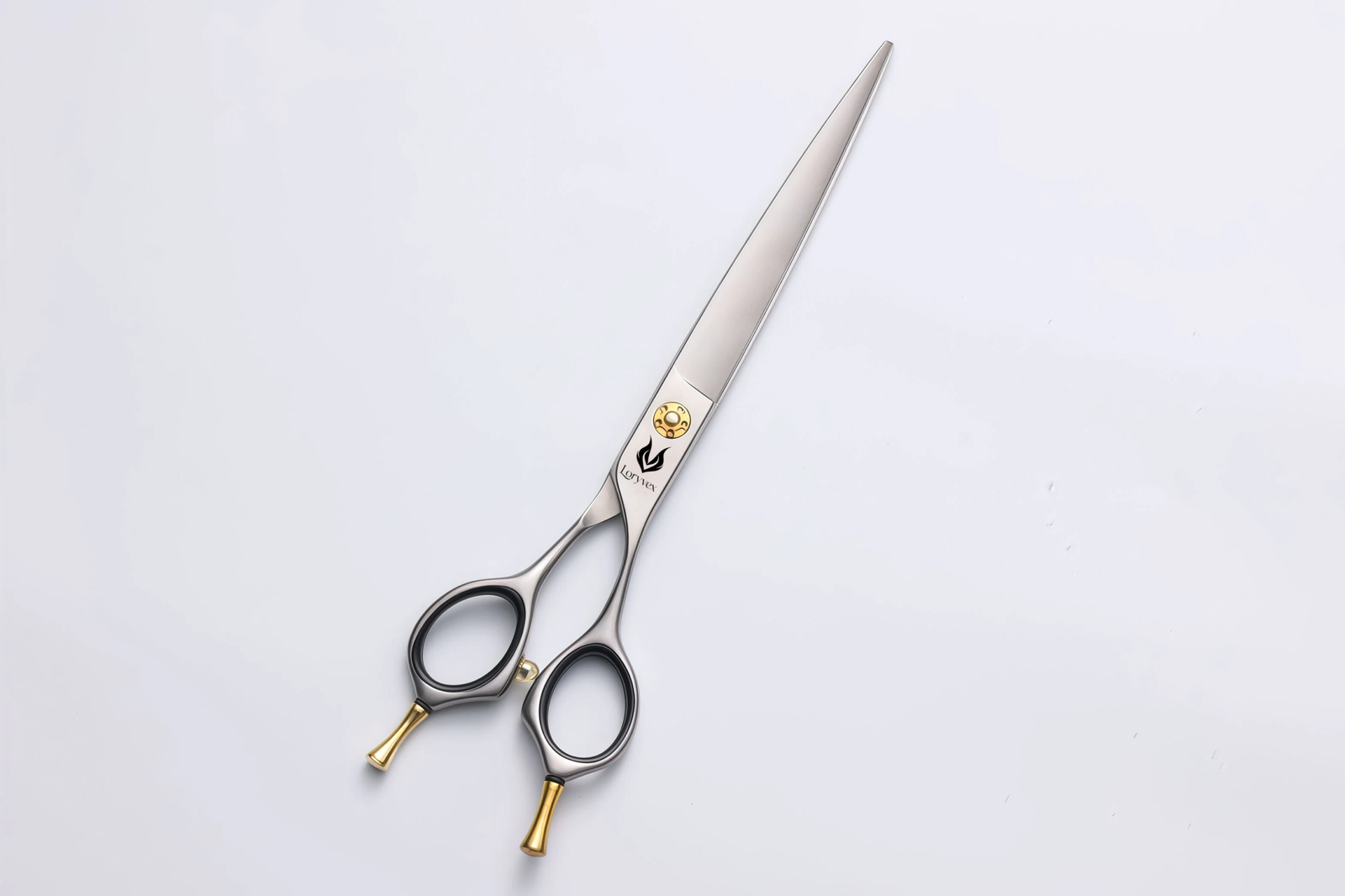Loryvex 7-inch 440C straight pet grooming scissors