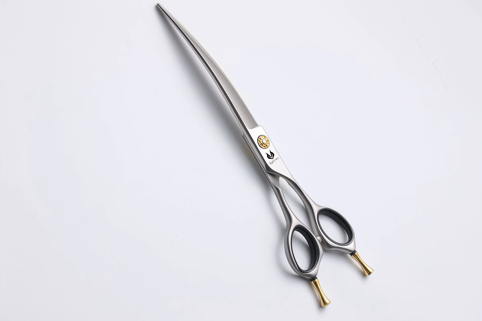 Loryvex 7-inch 440C curved pet grooming scissors