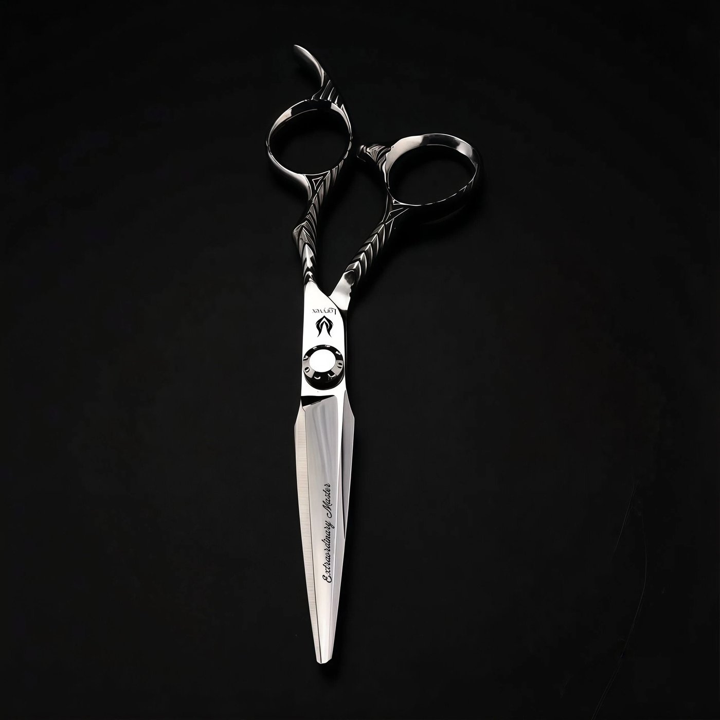 Dark Sculpted Handle Scissors Set — 4