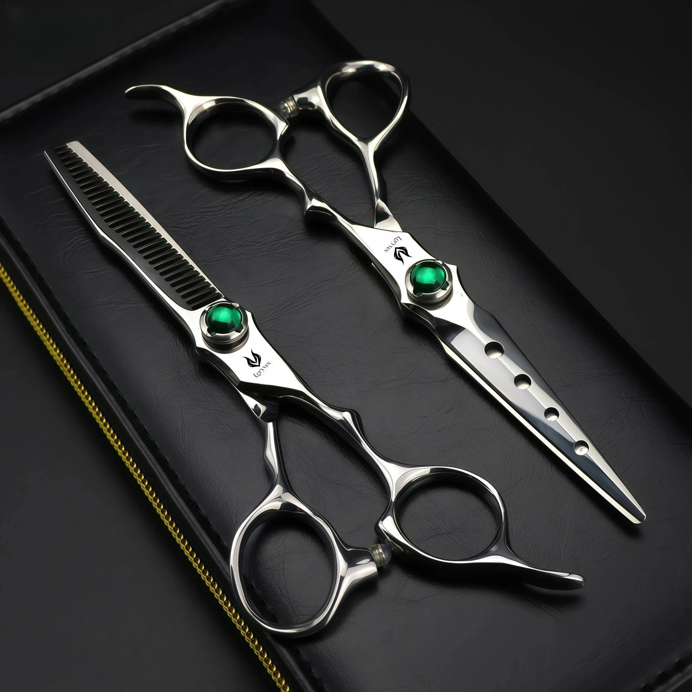 Green Accent Scissors Set