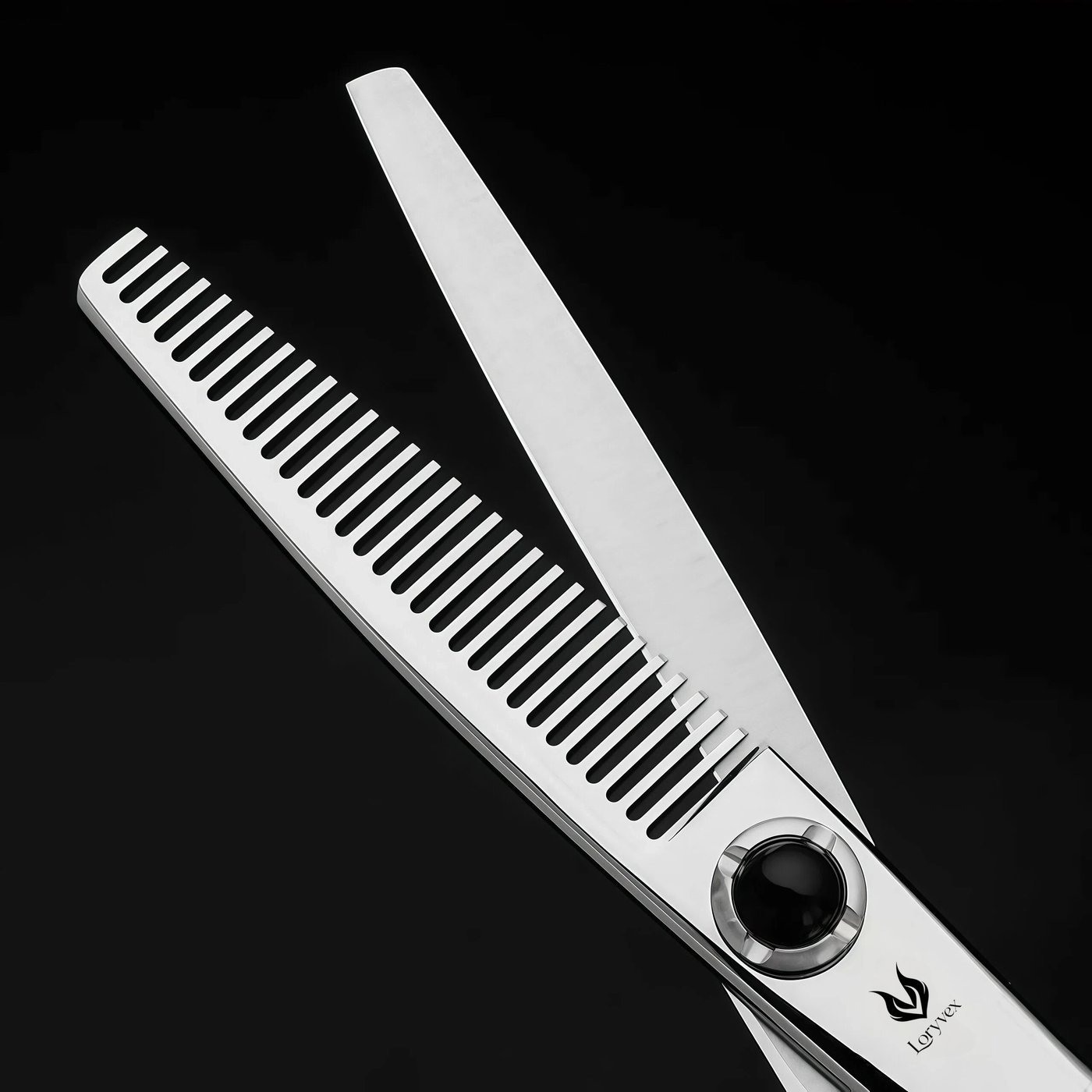 Black Pivot Silver Scissors Set — 2