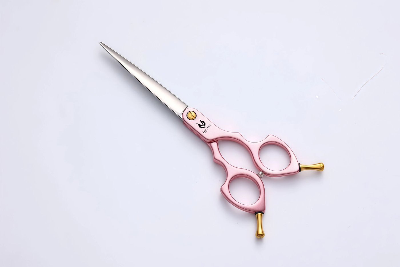 Pink Handle Curved Grooming Scissors — 3