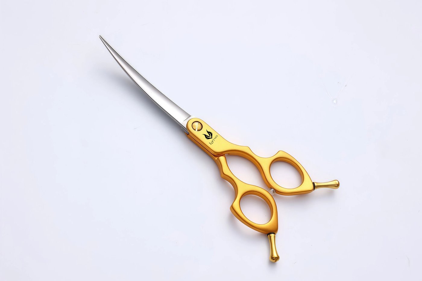 Gold Handle Curved Grooming Scissors — 2