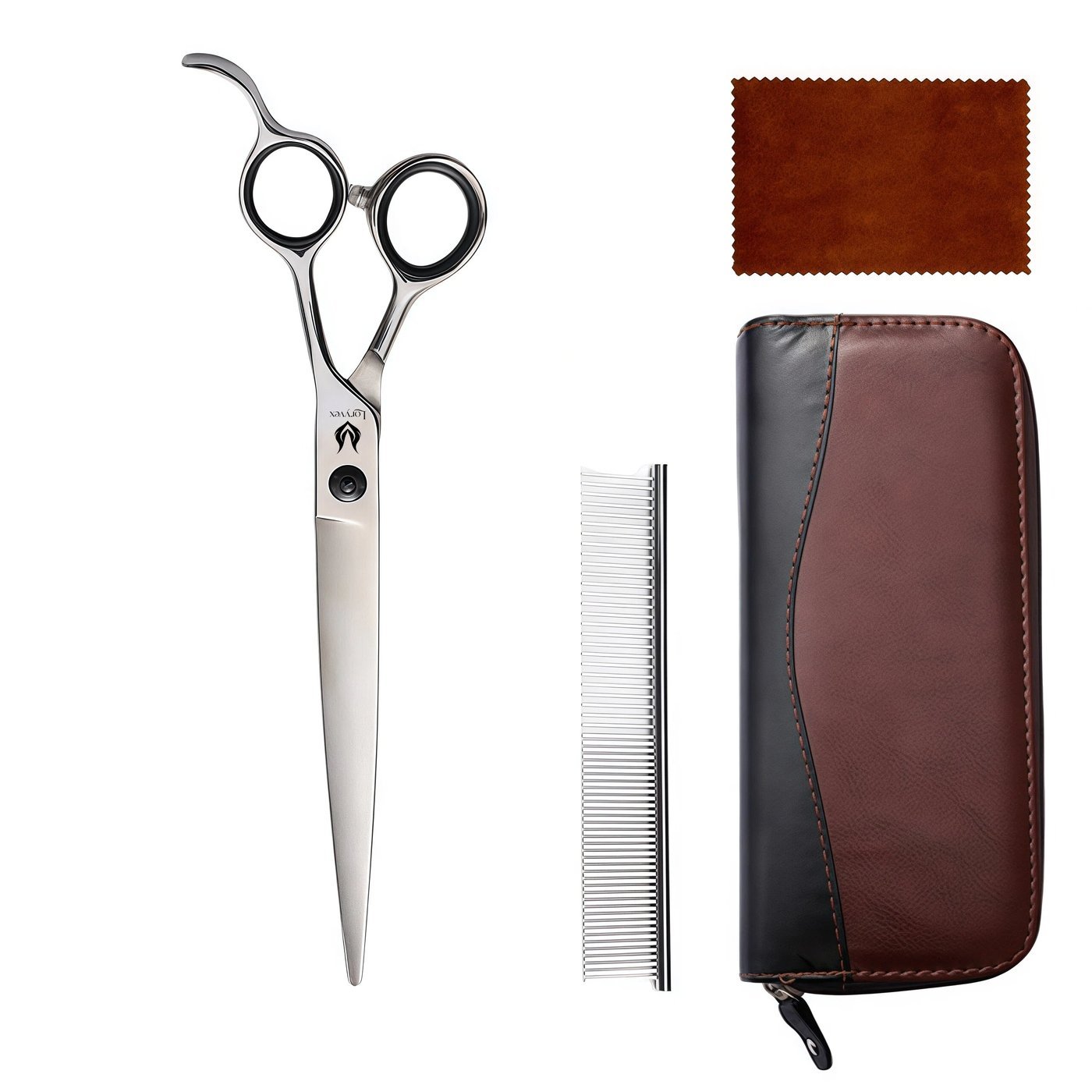 Silver Grooming Straight Scissors